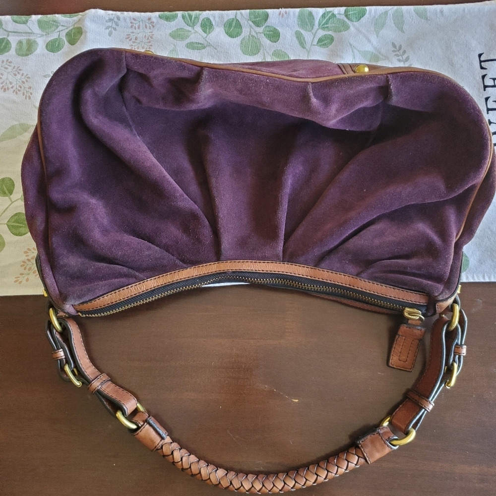 Beautiful Banana Republic Hobo Sued purple Plum Shoulder Bag - Picture 4 of 8